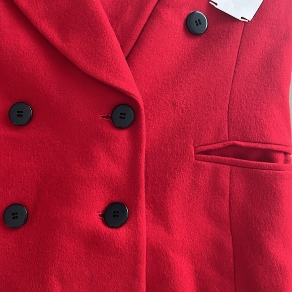 ESCADA BY MARGARETHA LEY Wool & Cashmere Blazer Jacket in Red Size Small or 6 - Picture 9 of 11